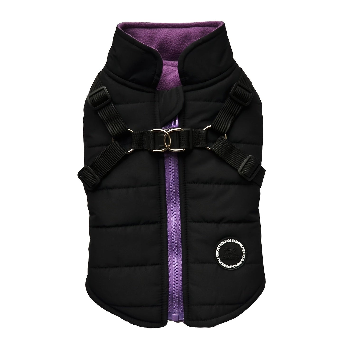 Warm Padded Dog Vest with Harness