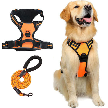 Pawbibi™ Reflective No‑Pull Dog Harness Combo with 1 Pet Leash