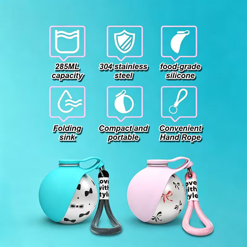 Pawbibi™ 2-in-1 Portable Dog Water Bottle
