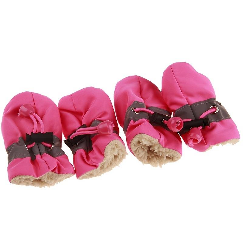 Pawbibi™ - 4pcs Waterproof Non-slip Plush Winter Dog Shoes