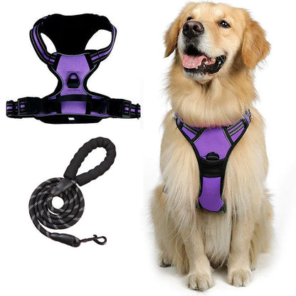 Pawbibi™ Reflective No‑Pull Dog Harness Combo with 1 Pet Leash