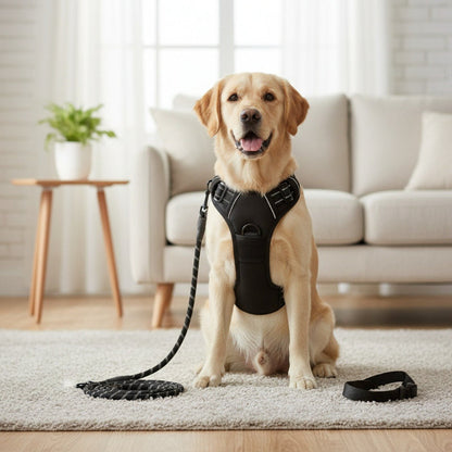 Pawbibi™ Reflective No‑Pull Dog Harness Combo with 1 Pet Leash