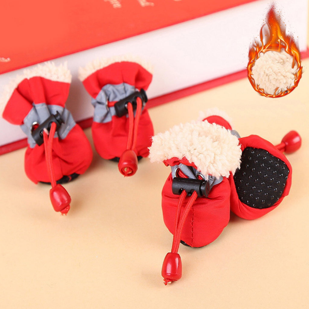 Pawbibi™ - 4pcs Waterproof Non-slip Plush Winter Dog Shoes