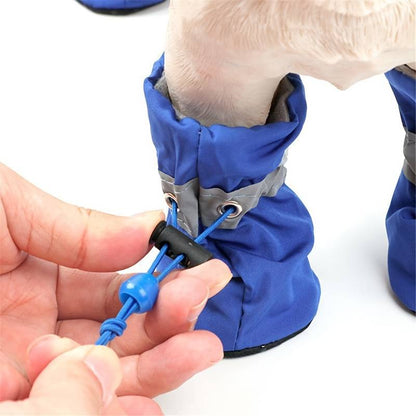 Pawbibi™ - 4pcs Waterproof Non-slip Plush Winter Dog Shoes