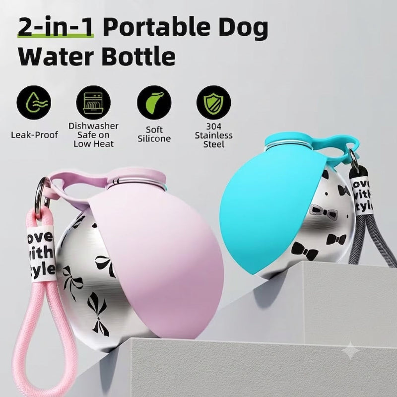 Pawbibi™ 2-in-1 Portable Dog Water Bottle