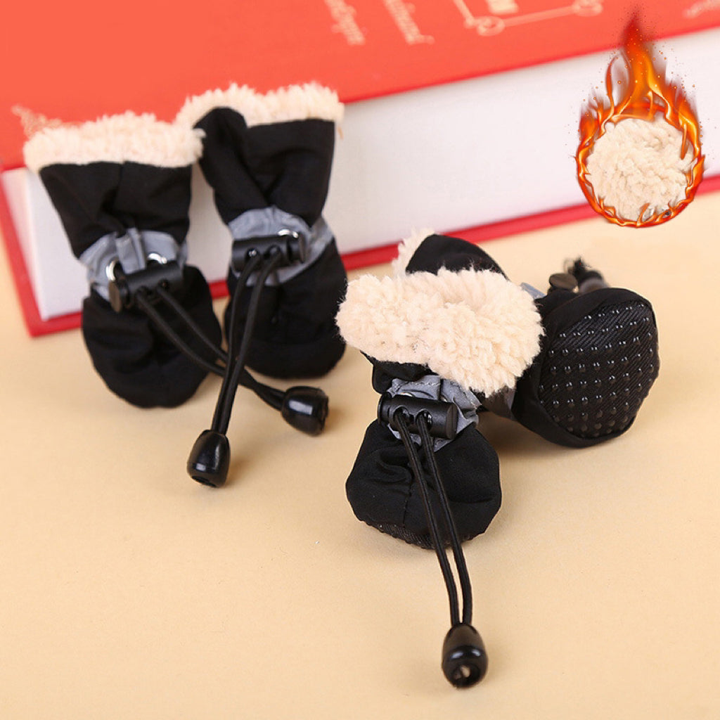 Pawbibi™ - 4pcs Waterproof Non-slip Plush Winter Dog Shoes