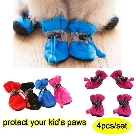 Pawbibi™ - 4pcs Waterproof Non-slip Plush Winter Dog Shoes