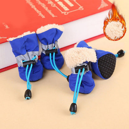 Pawbibi™ - 4pcs Waterproof Non-slip Plush Winter Dog Shoes